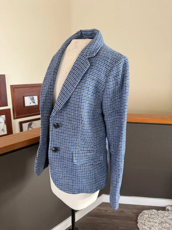 Talbots Blue Houndstooth Sport Coat wool
Blend - Picture 4 of 6